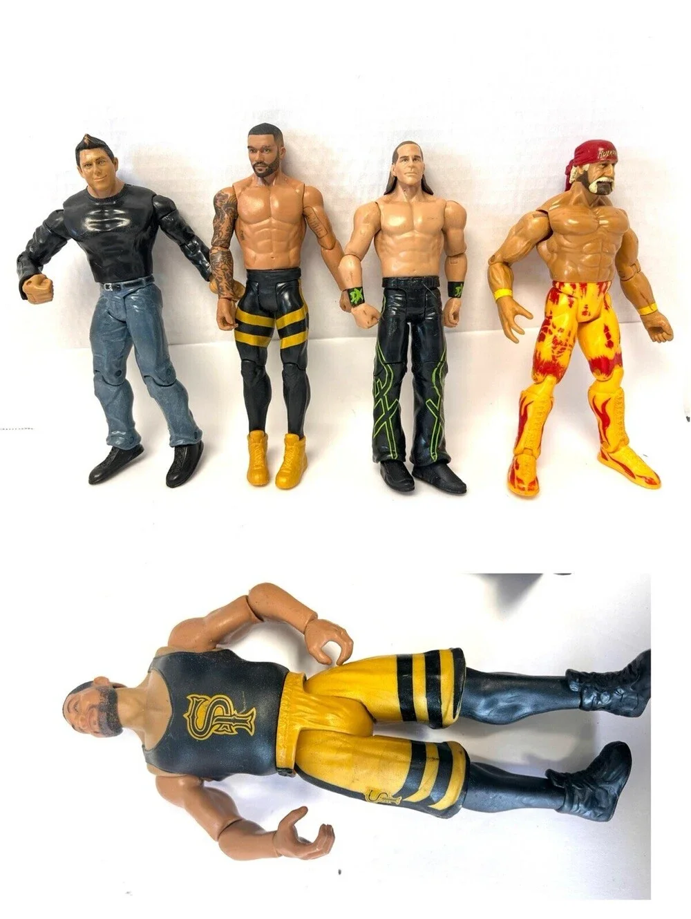 Lot WWE/WWF Wrestling Action Figures 1999 Hulk 2003 Miz Anglo Montez Profit